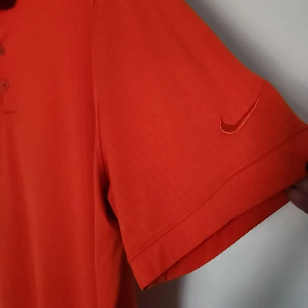Nike Golf Tour Performance Mens Short Sleeve Orange Polo Size XXL